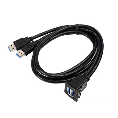 RF-56 Dual-port USB3.0 Waterproof Cable Car Dashboard Audio Extension Line, ความยาวสาย: 1 ม, Dashboard Audio Extension Line