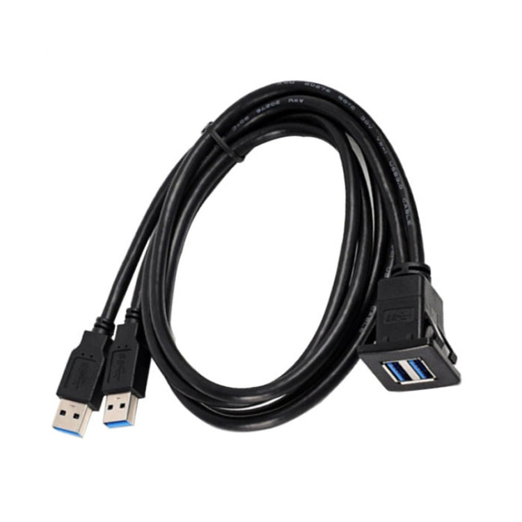 RF-56 Dual-port USB3.0 Waterproof Cable Car Dashboard Audio Extension Line, ความยาวสาย: 1 ม, Dashboard Audio Extension Line