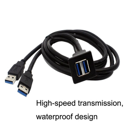 RF-56 Dual-port USB3.0 Waterproof Cable Car Dashboard Audio Extension Line, ความยาวสาย: 1 ม, Dashboard Audio Extension Line