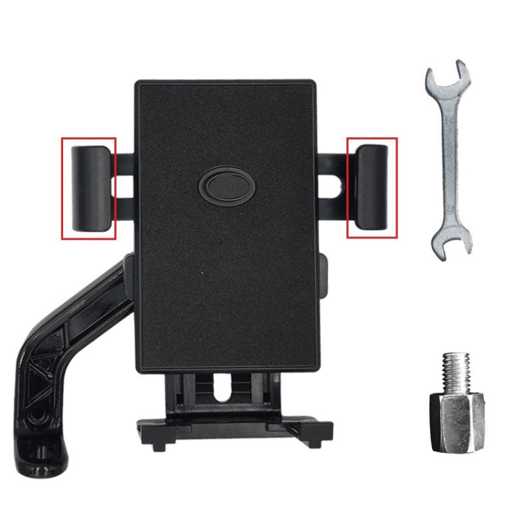 YY02 จักรยานรถจักรยานยนต์รถยนต์ไฟฟ้าที่วางโทรศัพท์มือถือสากลสไตล์:, Car Handle Model, Rearview Mirror Model, Rearview Mirror + Wrench + Screw