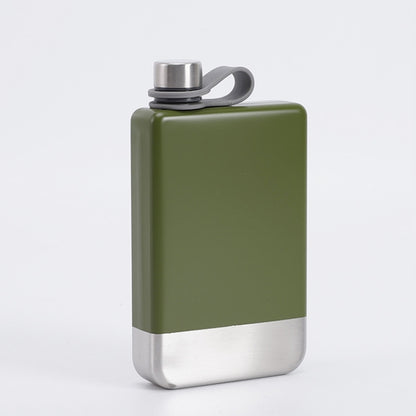 9 ออนซ์แบบพกพา 304 สแตนเลสขวดเหล้าวิสกี้วอดก้าหม้อไวน์ขวดสะโพก, Matte Black, Military Green, สีน้ำเงิน, สีแดง