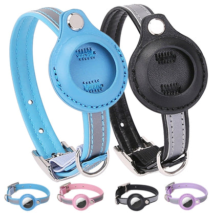 สำหรับ Airtag Tracker ฝาครอบป้องกัน Pet PU Collar, XS, M, S