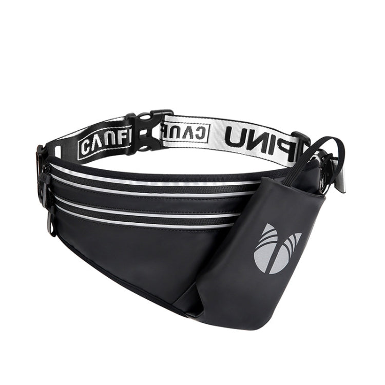 CAN FLY YIPINU ขวดน้ำออกกำลังกายกลางแจ้งกระเป๋าคาดเอวเก็บโทรศัพท์มือถือ, สีดำ, สีเขียว, สีเงิน