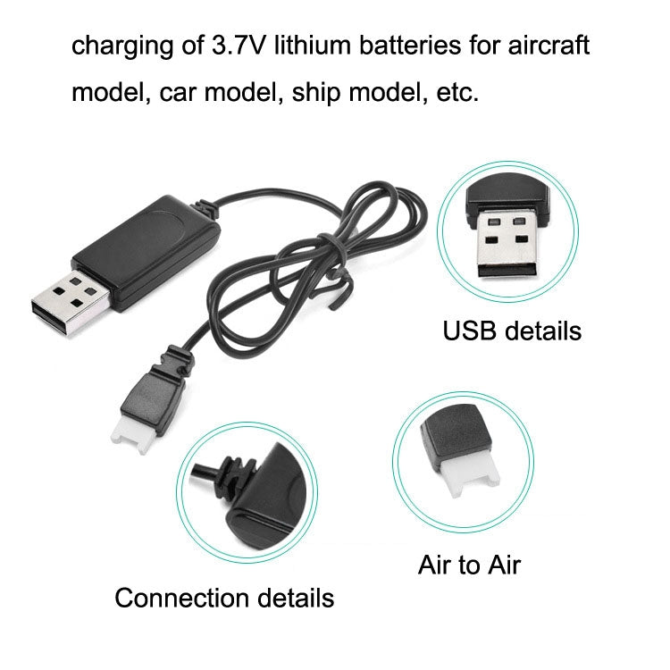 สายชาร์จ USB 10PCS 3.7V 350mAh Air To Air Plug โดยไม่ต้องป้องกันสำหรับโดรน