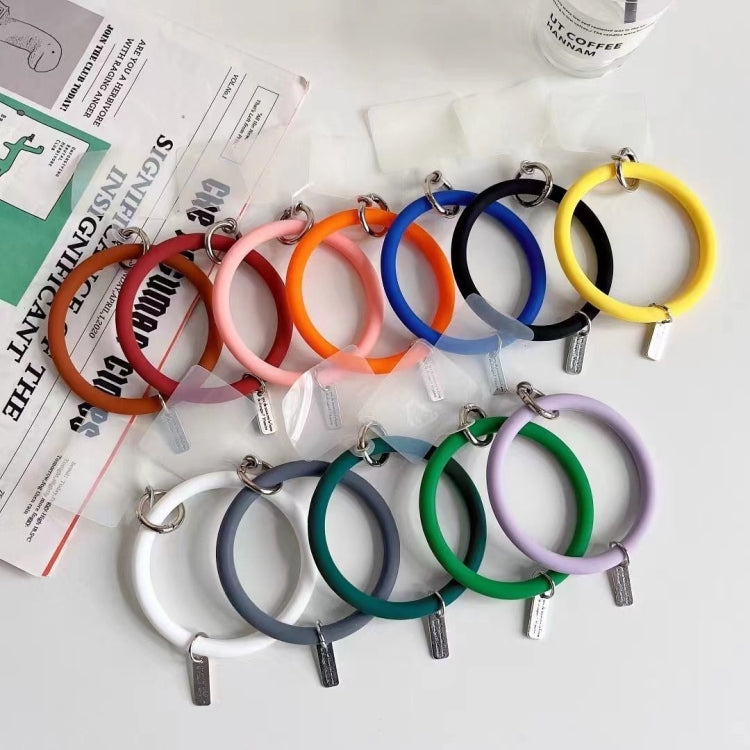 3 PCS เคสโทรศัพท์ซิลิโคนสร้อยข้อมือพวงกุญแจ Anti-Fall โทรศัพท์ Lanyard พร้อม Patch, สีชมพู, สีม่วง, สีน้ำเงิน, สีเหลืองมะนาว, สีส้ม, สีแดง, สีดำ, สีขาว, สีเขียวมิ้นท์