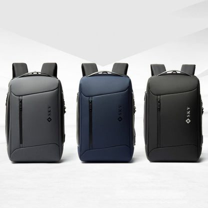 SKV B20430 กระเป๋าใส่คอมพิวเตอร์เดินทางความจุขนาดใหญ่สำหรับธุรกิจกระเป๋าเป้สะพายหลังแบบสบาย ๆ, SKV B20430 Blue, SKV B20430 Black, SKV B20430 Grey