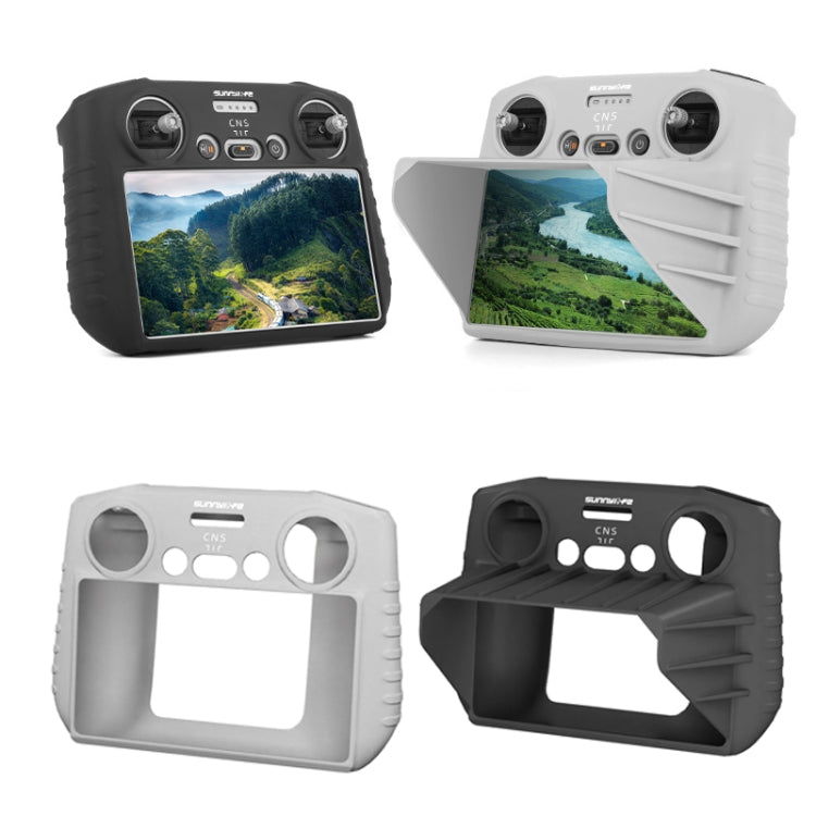 Sunnylife สำหรับ Mini 3 Pro DJI RC รีโมทคอนโทรลเคสซิลิโคนสไตล์:, For Mini 3 Pro DJI RC Without Hood (Black), For DJI RC Without Hood (Gray)