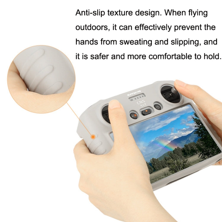 Sunnylife สำหรับ Mini 3 Pro DJI RC รีโมทคอนโทรลเคสซิลิโคนสไตล์:, For Mini 3 Pro DJI RC Without Hood (Black), For DJI RC Without Hood (Gray)