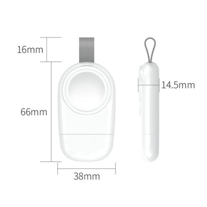 เครื่องชาร์จแม่เหล็กดูดไร้สายแบบพกพา USB สำหรับ Apple Watch 1/2/3/4/5/6/7/SE, White