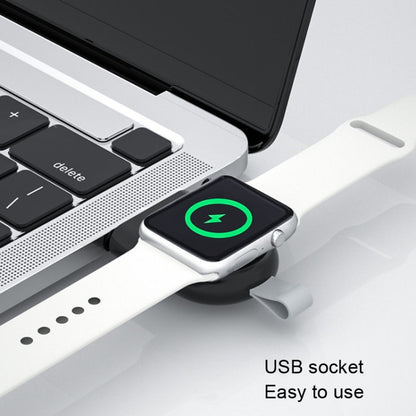 เครื่องชาร์จแม่เหล็กดูดไร้สายแบบพกพา USB สำหรับ Apple Watch 1/2/3/4/5/6/7/SE, White