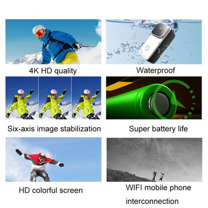 Thumb Action Camera 4K HD กล้องกันสั่น WiFi, (White), (Black)