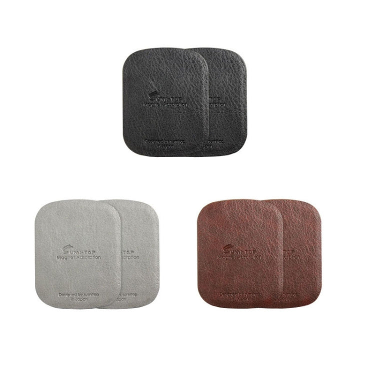 SUMITAP STHP-C40 Leather Square Magnetic Sheet อุปกรณ์เสริมที่วางโทรศัพท์ในรถยนต์แบบแม่เหล็ก, STHP-C40 Black, STHP-C40 Gray, STHP-C40 Brown