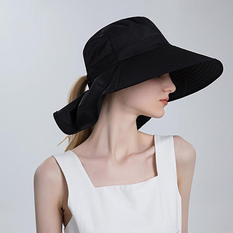 8112 หมวกบักเก็ตปีกม้าขนาดใหญ่สำหรับสตรีบังแดด, 8112 Black, 8112 Pink, 8112 Grey, 8112 Khaki, 8112 Beige