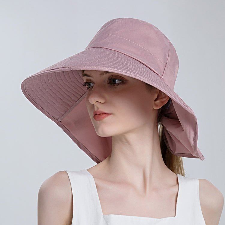 8112 หมวกบักเก็ตปีกม้าขนาดใหญ่สำหรับสตรีบังแดด, 8112 Black, 8112 Pink, 8112 Grey, 8112 Khaki, 8112 Beige