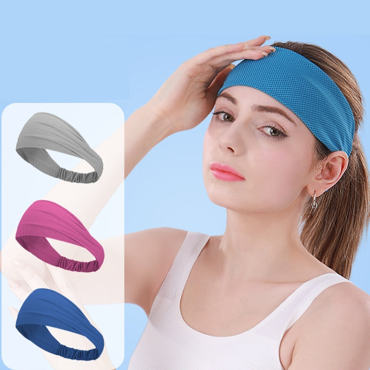 3 PCS Cold Feeling Sports Hairband Fitness เข็มขัดดูดซับเหงื่อ, Hairband (624 Light Pink), Hairband(824 Black), Hairband (624 Black)