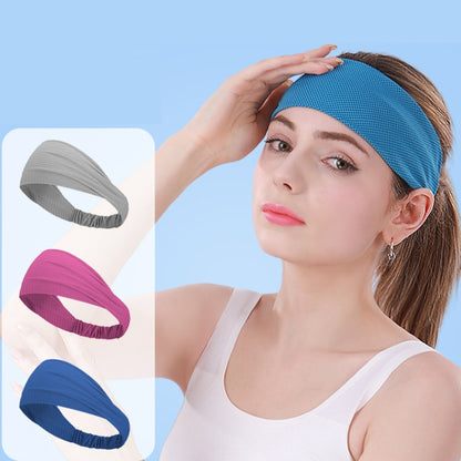 3 PCS Cold Feeling Sports Hairband Fitness เข็มขัดดูดซับเหงื่อ, Hairband (624 Light Pink), Hairband(824 Black), Hairband (624 Black)