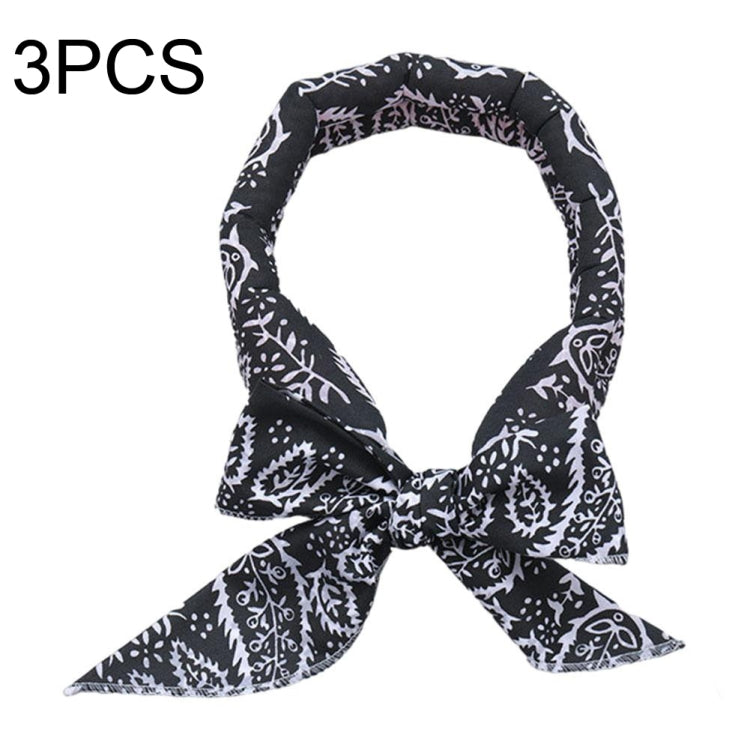3 PCS Summer Cooling Bandana Neck Wraps Scarf สำหรับผู้หญิงผู้ชายเด็กสัตว์เลี้ยง, Black Leaves, Blue Leaves, Red Leaves, Green Leaves, Yellow Leaves