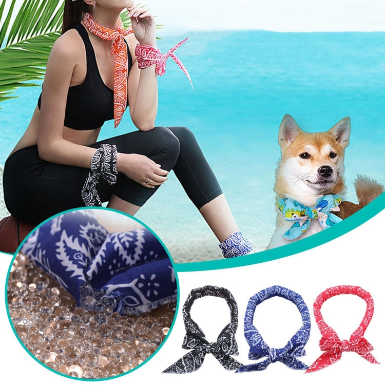 3 PCS Summer Cooling Bandana Neck Wraps Scarf สำหรับผู้หญิงผู้ชายเด็กสัตว์เลี้ยง, Black Leaves, Blue Leaves, Red Leaves, Green Leaves, Yellow Leaves