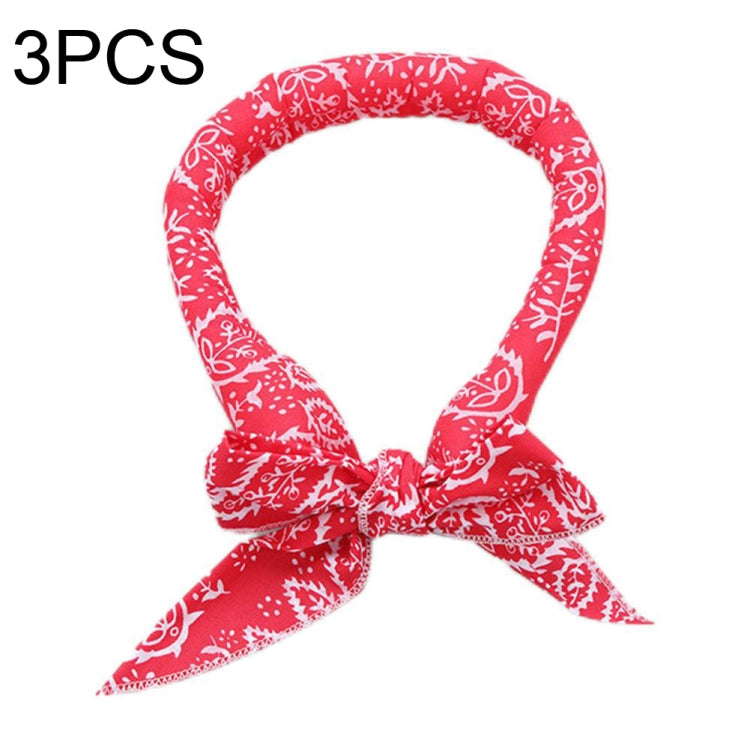 3 PCS Summer Cooling Bandana Neck Wraps Scarf สำหรับผู้หญิงผู้ชายเด็กสัตว์เลี้ยง, Black Leaves, Blue Leaves, Red Leaves, Green Leaves, Yellow Leaves