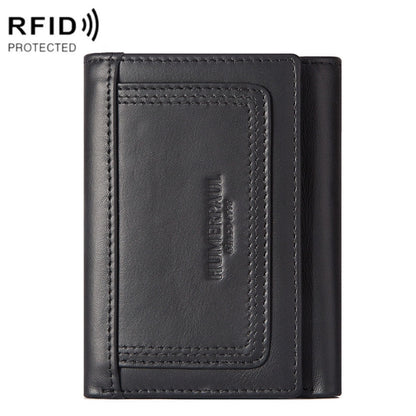 HUMERPAUL BP992 RFID Anti-Magnetic Multi-Card Position Zipper Coin Purse Leather Men Wallet, BP992 Black, BP992 Dark Brown, BP992 Brown