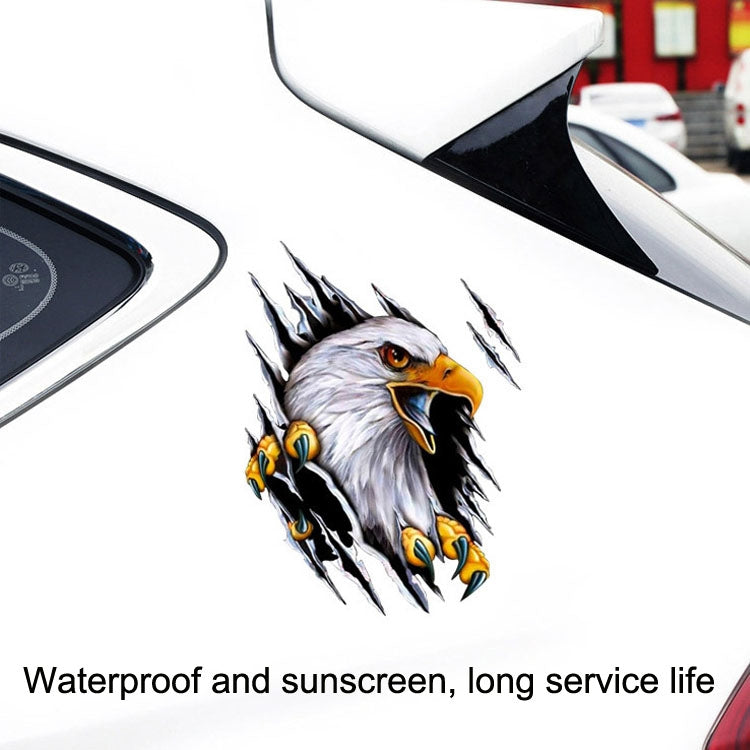 5PCS Tear Eagle 3D สติกเกอร์รถรอยขีดข่วนครอบคลุมร่างกายดึงสติกเกอร์ดอกไม้, สไตล์:, Right (18x 24cm), Left (18x 24cm), Right (28.5x38cm), Left (28.5x38cm)