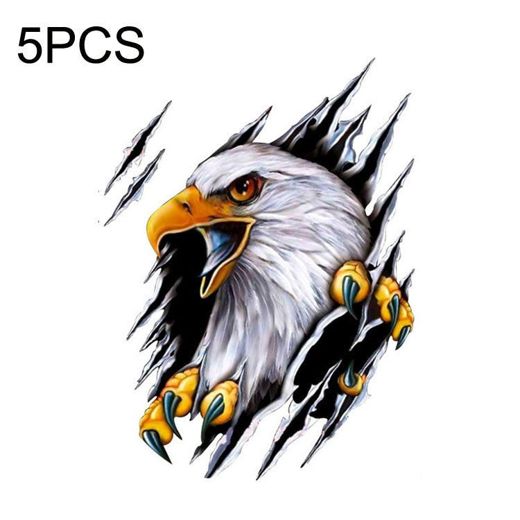 5PCS Tear Eagle 3D สติกเกอร์รถรอยขีดข่วนครอบคลุมร่างกายดึงสติกเกอร์ดอกไม้, สไตล์:, Right (18x 24cm), Left (18x 24cm), Right (28.5x38cm), Left (28.5x38cm)