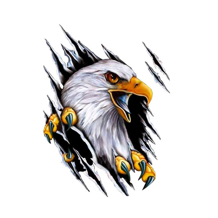 5PCS Tear Eagle 3D สติกเกอร์รถรอยขีดข่วนครอบคลุมร่างกายดึงสติกเกอร์ดอกไม้, สไตล์:, Right (18x 24cm), Left (18x 24cm), Right (28.5x38cm), Left (28.5x38cm)