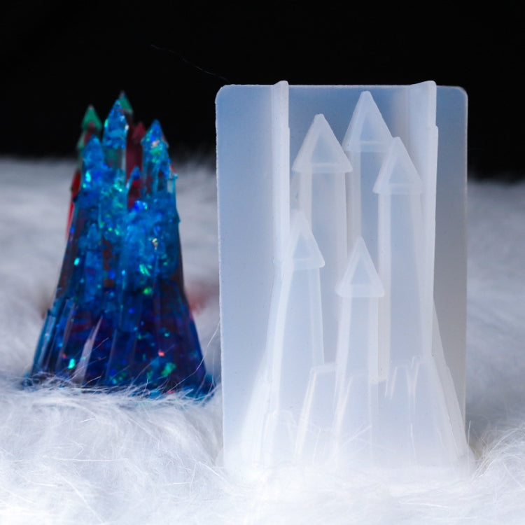 D581 DIY Crystal Drops 3D Castle แม่พิมพ์ซิลิโคน, D581