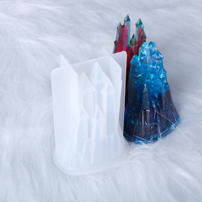 D581 DIY Crystal Drops 3D Castle แม่พิมพ์ซิลิโคน, D581
