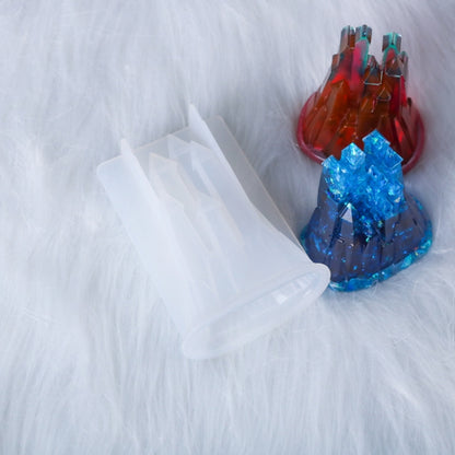D581 DIY Crystal Drops 3D Castle แม่พิมพ์ซิลิโคน, D581