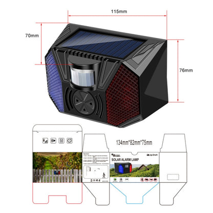 RC-711 Solar Outdoor Orchard Fish Pond Anti-theft Human Body สัญญาณเตือนอินฟราเรด