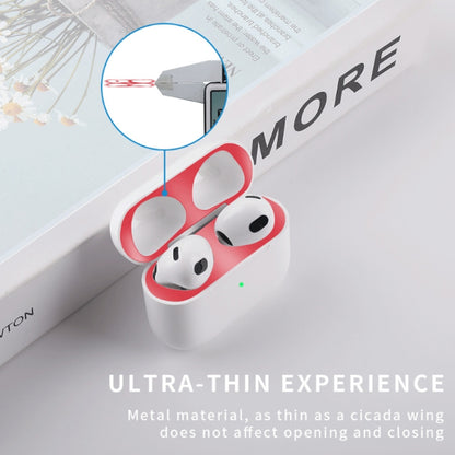2 PCS หูฟังด้านในสติกเกอร์ฝาครอบกันฝุ่นฟิล์มป้องกันสำหรับ Airpods 3, สีดำ, สีทอง, สีเงิน, Rose Gold, สีแดง, สีเขียว, สีน้ำเงิน, สีม่วง