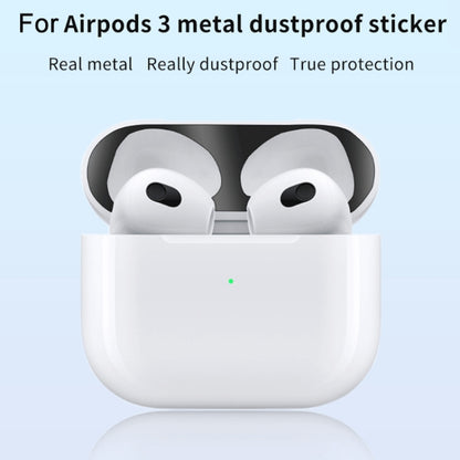 2 PCS หูฟังด้านในสติกเกอร์ฝาครอบกันฝุ่นฟิล์มป้องกันสำหรับ Airpods 3, สีดำ, สีทอง, สีเงิน, Rose Gold, สีแดง, สีเขียว, สีน้ำเงิน, สีม่วง