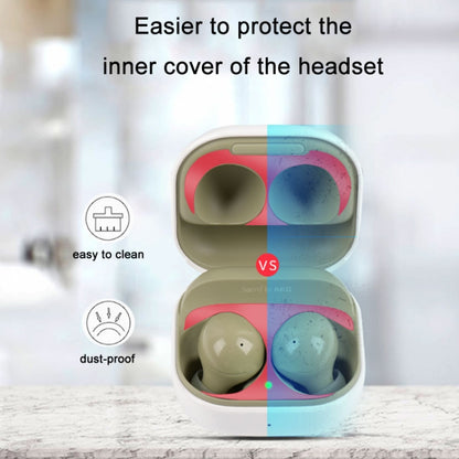 5 PCS หูฟังฝาครอบด้านในโลหะสติกเกอร์กันฝุ่นสำหรับ Samsung Galaxy Buds 2, สีดำ, Silver Gray, Rose Gold, สีทอง