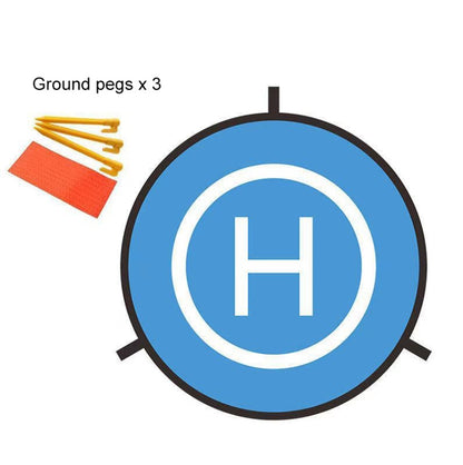 Universal Helipad Landing Pad สำหรับโดรน, Diameter 55cm Blue Orange, Diameter 75cm Blue Orange, Diameter 90cm Blue Orange, Diameter 110cm Blue Orange