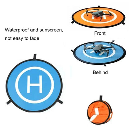 Universal Helipad Landing Pad สำหรับโดรน, Diameter 55cm Blue Orange, Diameter 75cm Blue Orange, Diameter 90cm Blue Orange, Diameter 110cm Blue Orange