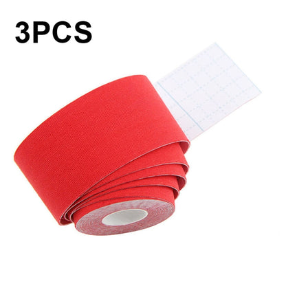 3 PCS Muscle Tape กายภาพบำบัดกีฬาเทปบาสเก็ตบอลเข่าผ้าพันแผลขนาด:, 2.5cm x 5m, 3.8cm x 5m, 5cm x 5m