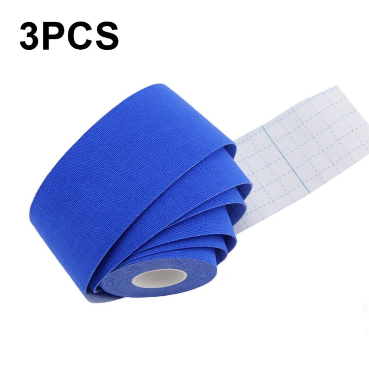 3 PCS Muscle Tape กายภาพบำบัดกีฬาเทปบาสเก็ตบอลเข่าผ้าพันแผลขนาด:, 2.5cm x 5m, 3.8cm x 5m, 5cm x 5m