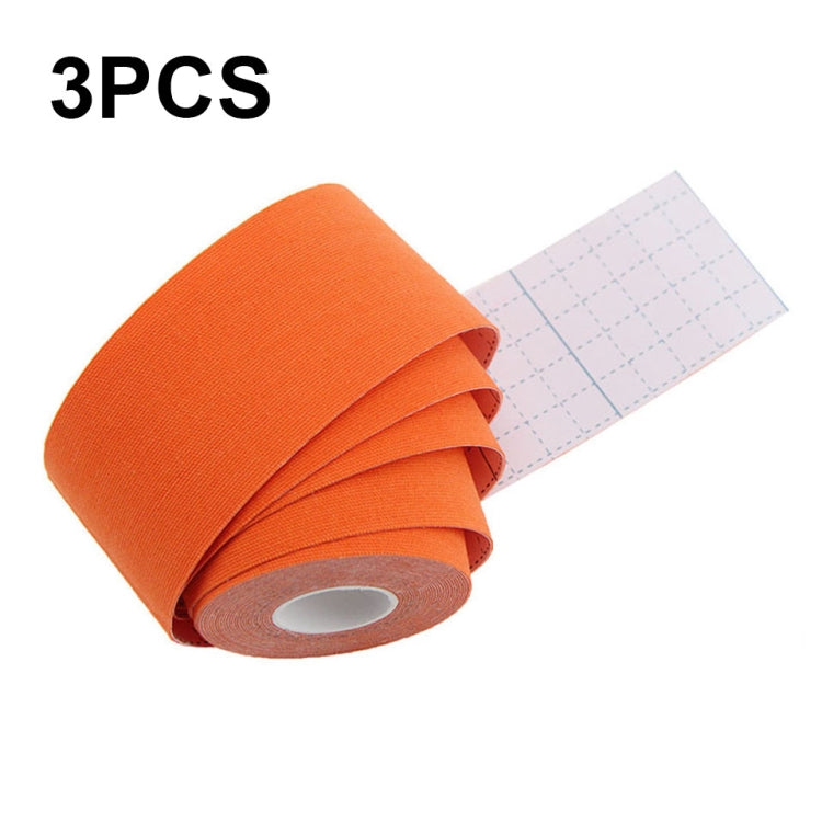 3 PCS Muscle Tape กายภาพบำบัดกีฬาเทปบาสเก็ตบอลเข่าผ้าพันแผลขนาด:, 2.5cm x 5m, 3.8cm x 5m, 5cm x 5m