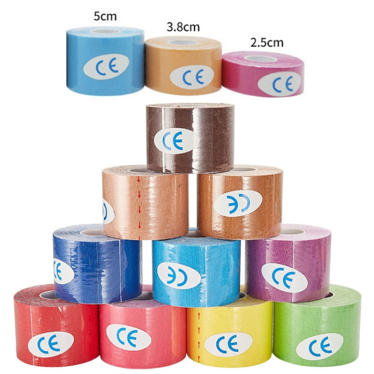 3 PCS Muscle Tape กายภาพบำบัดกีฬาเทปบาสเก็ตบอลเข่าผ้าพันแผลขนาด:, 2.5cm x 5m, 3.8cm x 5m, 5cm x 5m