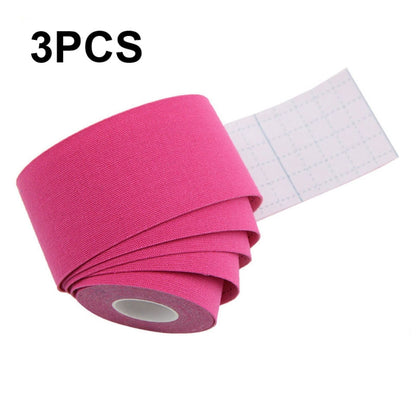 3 PCS Muscle Tape กายภาพบำบัดกีฬาเทปบาสเก็ตบอลเข่าผ้าพันแผลขนาด:, 2.5cm x 5m, 3.8cm x 5m, 5cm x 5m