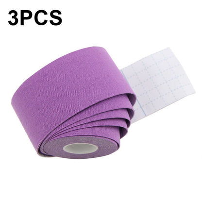 3 PCS Muscle Tape กายภาพบำบัดกีฬาเทปบาสเก็ตบอลเข่าผ้าพันแผลขนาด:, 2.5cm x 5m, 3.8cm x 5m, 5cm x 5m