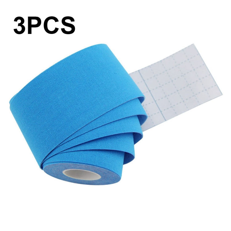 3 PCS Muscle Tape กายภาพบำบัดกีฬาเทปบาสเก็ตบอลเข่าผ้าพันแผลขนาด:, 2.5cm x 5m, 3.8cm x 5m, 5cm x 5m