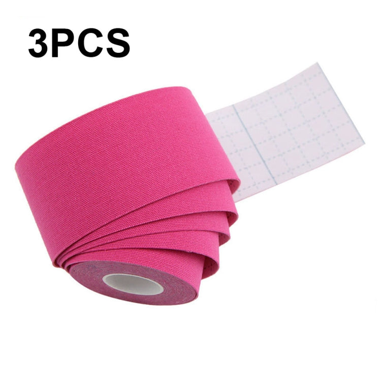 3 PCS Muscle Tape กายภาพบำบัดกีฬาเทปบาสเก็ตบอลเข่าผ้าพันแผลขนาด:, 2.5cm x 5m, 3.8cm x 5m, 5cm x 5m
