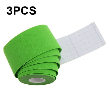 3 PCS Muscle Tape กายภาพบำบัดกีฬาเทปบาสเก็ตบอลเข่าผ้าพันแผลขนาด:, 2.5cm x 5m, 3.8cm x 5m, 5cm x 5m