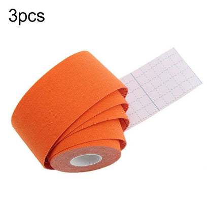 3 PCS Muscle Tape กายภาพบำบัดกีฬาเทปบาสเก็ตบอลเข่าผ้าพันแผลขนาด:, 2.5cm x 5m, 3.8cm x 5m, 5cm x 5m
