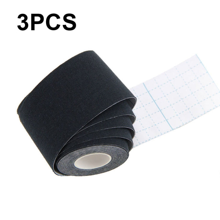 3 PCS Muscle Tape กายภาพบำบัดกีฬาเทปบาสเก็ตบอลเข่าผ้าพันแผลขนาด:, 2.5cm x 5m, 3.8cm x 5m, 5cm x 5m