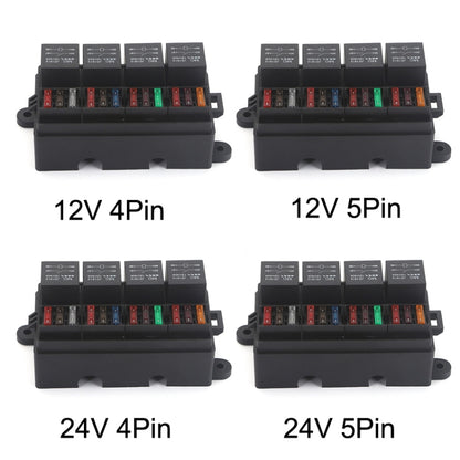 รีเลย์รถยนต์ RV ภาพรังสีเสียงดัดแปลงกล่องประกันแม่เหล็กไฟฟ้า, TF008-10 12V 4Pin, TF008-10 12V 5Pin, TF008-10 24V 4Pin, TF008-10 24V 5Pin