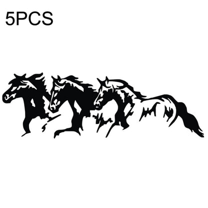 5PCS FGM-002 แกะสลักสติกเกอร์สะท้อนแสง Galloping Horse Car Body Sticker, Galloping Horse