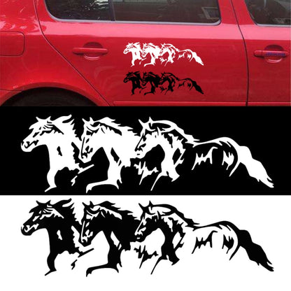 5PCS FGM-002 แกะสลักสติกเกอร์สะท้อนแสง Galloping Horse Car Body Sticker, Galloping Horse